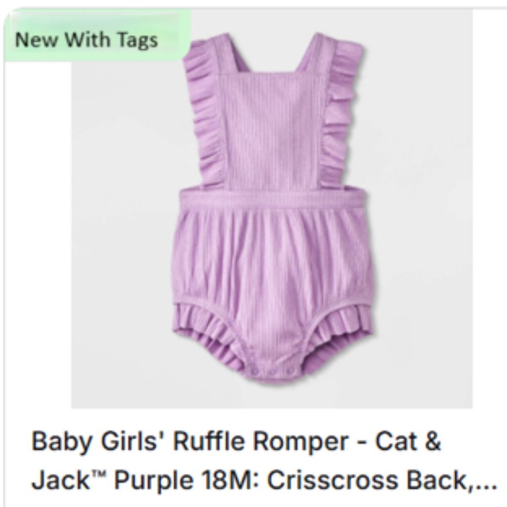 NWT 18 Month Romper Cat & Jack